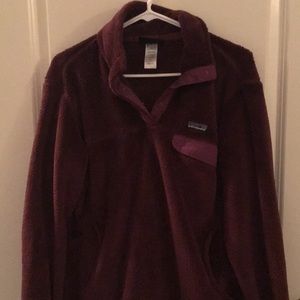 Womens Patagonia purple snap pullover